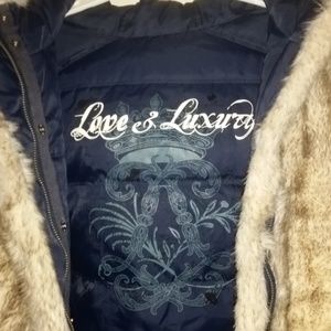 Juicy Couture Love & Luxury Hooded Faux Rabbit Fur